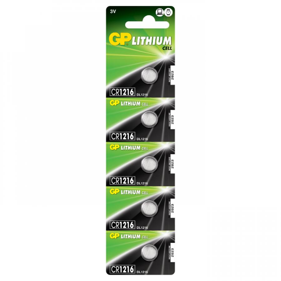 

Батарейка, аккумулятор, зарядное GP Lithium CR2016 (5шт) [GP CR2016-BC5], Lithium CR2016 (5шт)