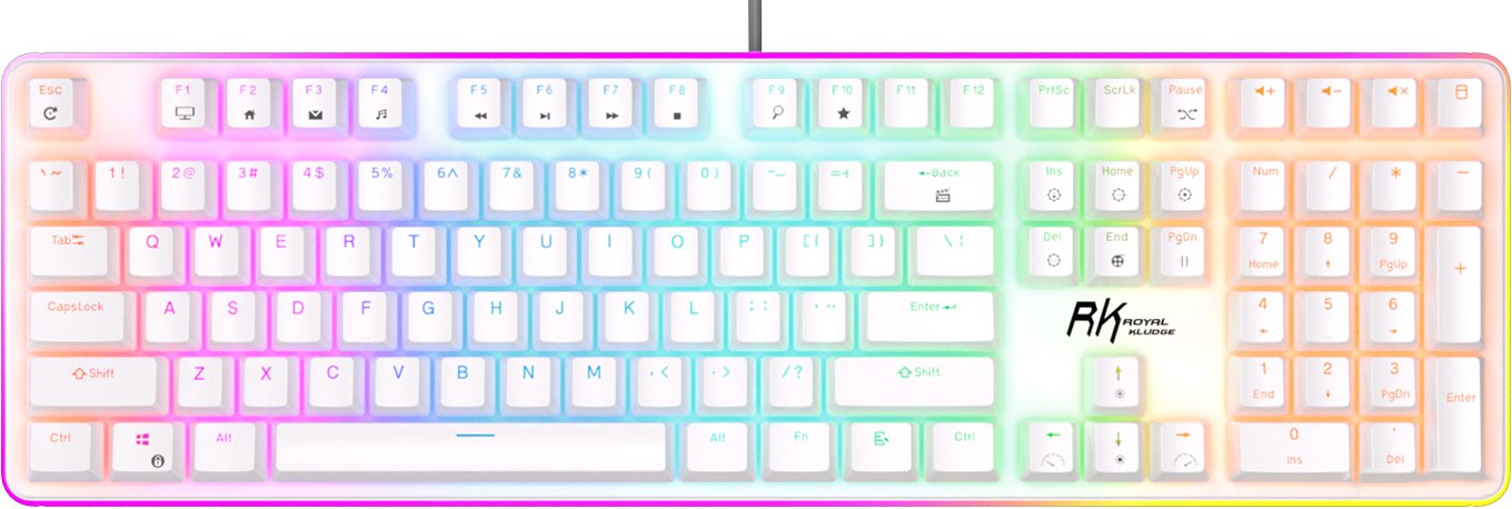 

Клавиатура Royal Kludge RK918 White (USB, RGB, Red switch)