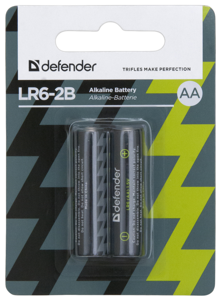 

Батарейка Defender Alkaline AA 1.5V LR6-2B 2PCS [56013], Alkaline AA 1.5V LR6-2B 2PCS