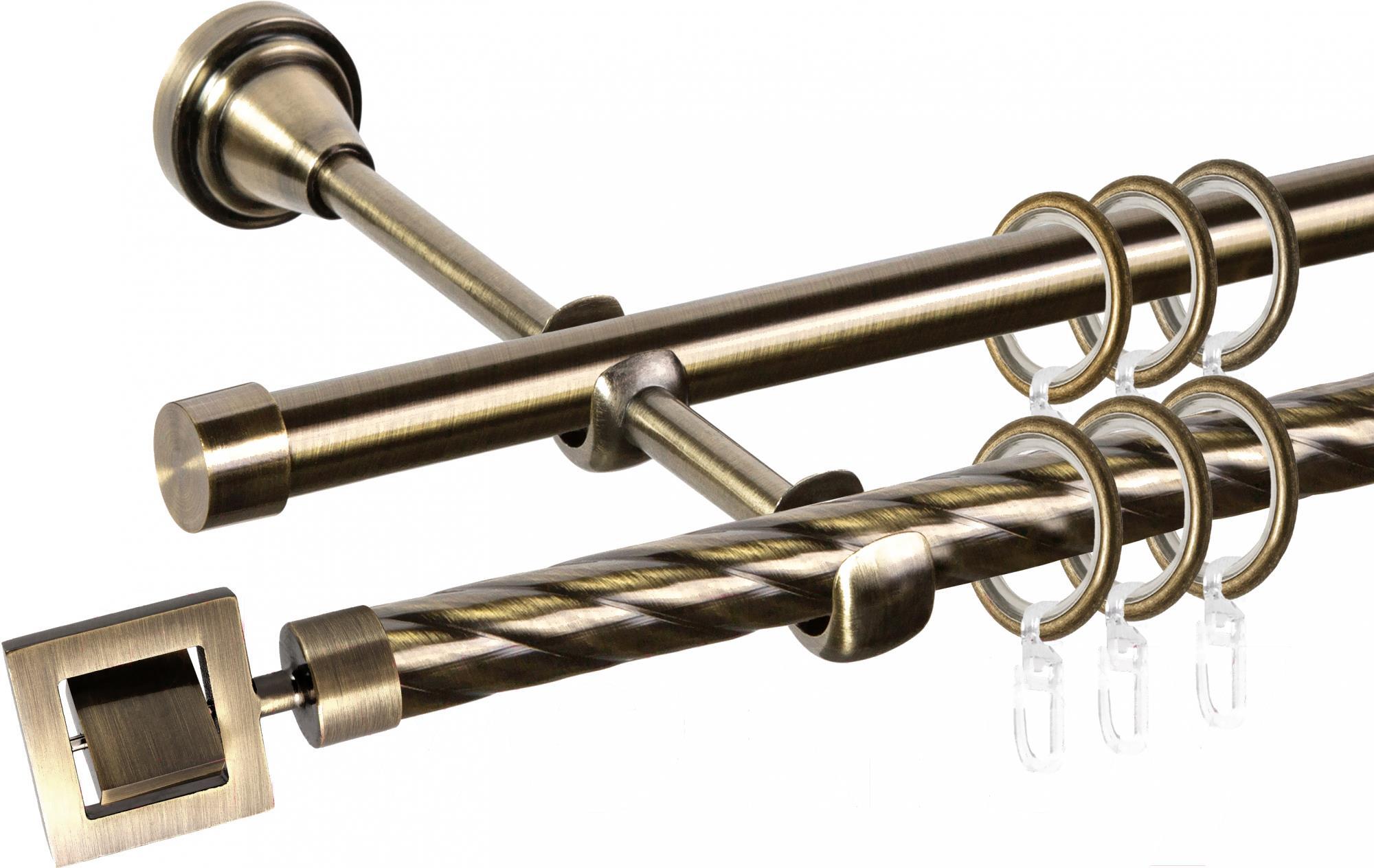 

Карниз АС ФОРОС Grace D16K/16Г + наконечники Венето 2.4м антик
