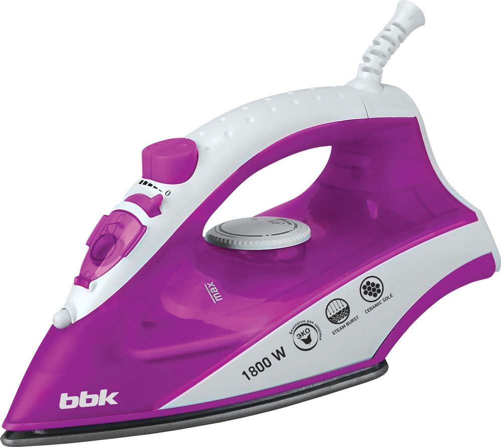 

Утюг BBK ISE-1802, Утюг BBK ISE-1802 White/Purple