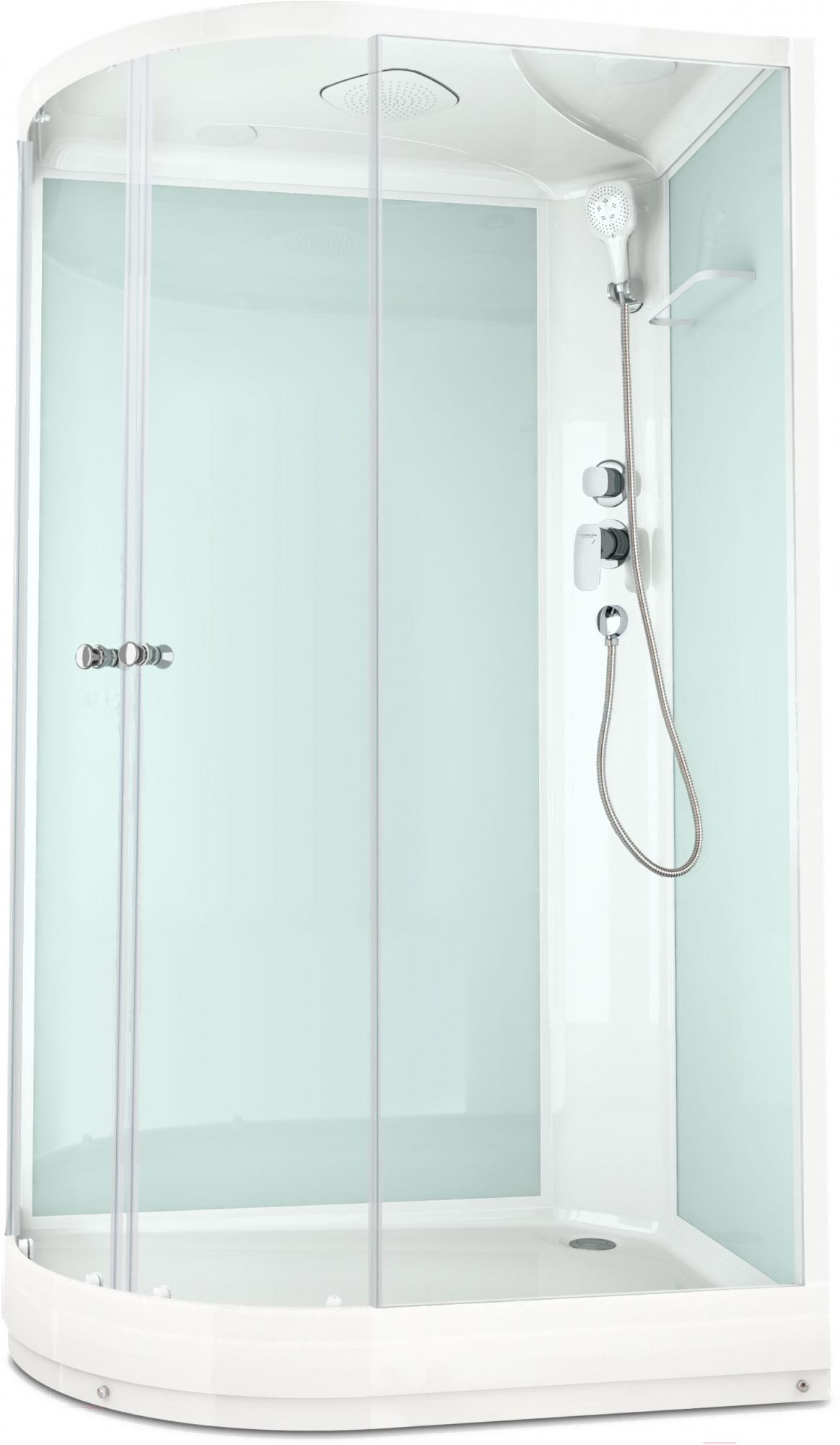

Душевая кабина Domani-Spa Delight 128 R белое прозрачное [DS01D128RLWCl00], Delight 128 R