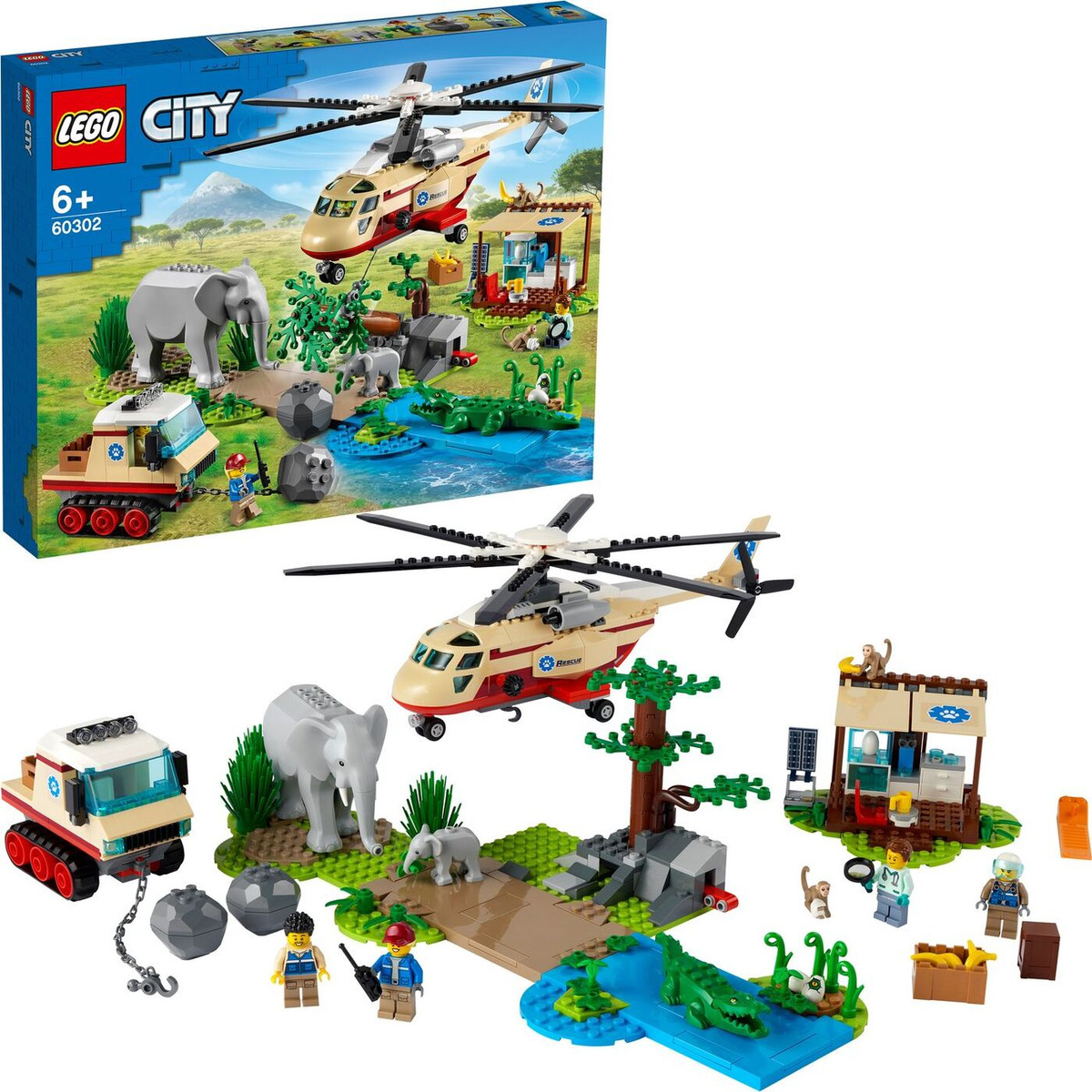 

Конструктор LEGO CITY Операция по спасению зверей [60302], Конструктор LEGO CITY Операция по спасению зверей 60302
