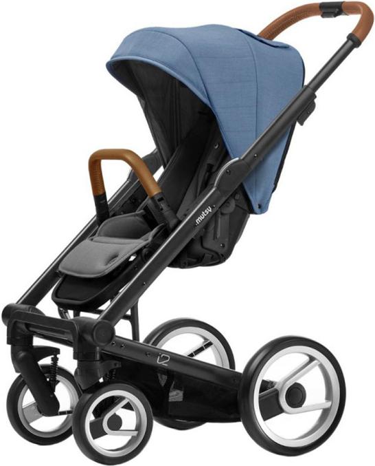 

Детская прогулочная коляска Mutsy i2 Heritage Bright Blue шасси Black [1366022], i2 шасси black