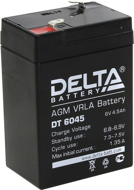 

Аккумулятор для ИБП Delta DT 6045