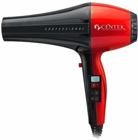 

Фен Centek CT-2225 Professional черный/красный, Фен CENTEK CT-2225