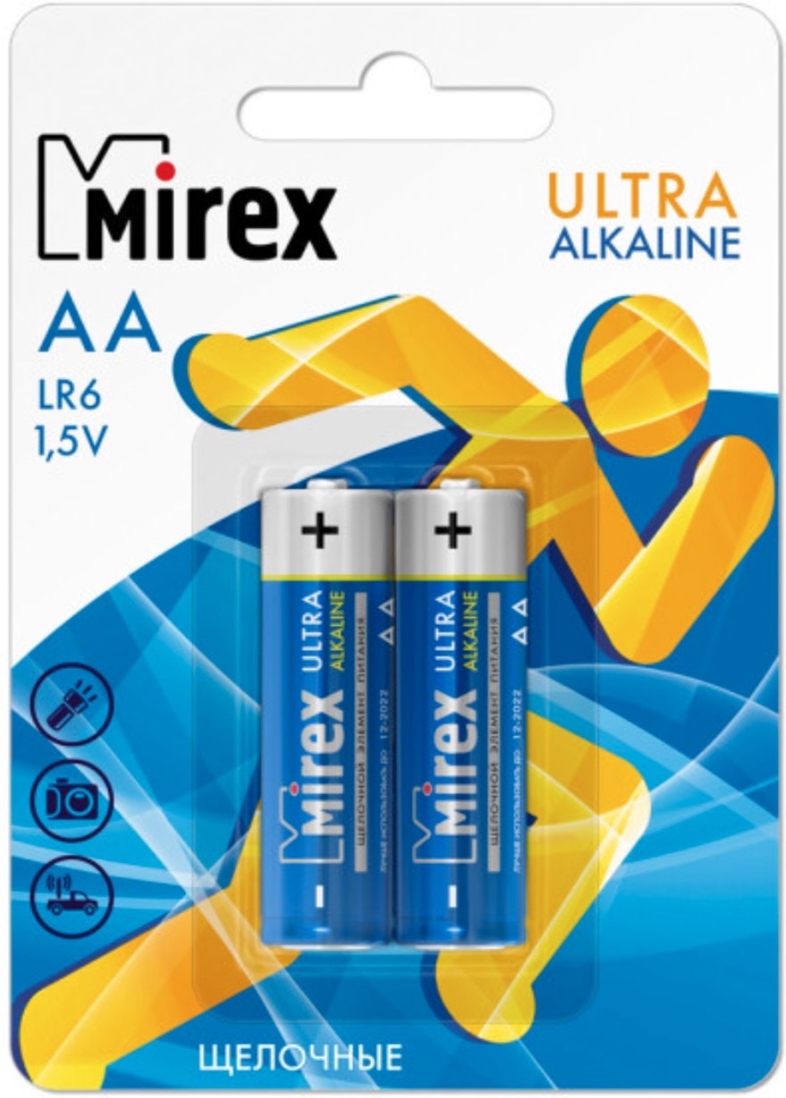 

Батарейки Mirex АAA LR03 2шт [LR03-E2], Батарейка Mirex АAA LR03 2шт LR03-E2