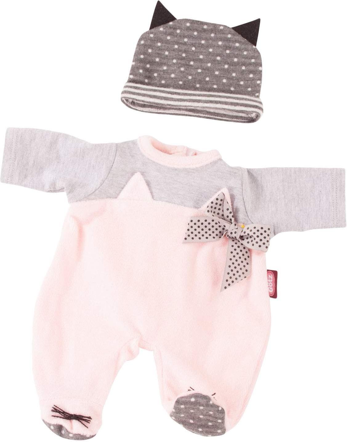 

Аксессуары для кукол Gotz боди+шапочка розово-серый [3402837], боди+шапочка