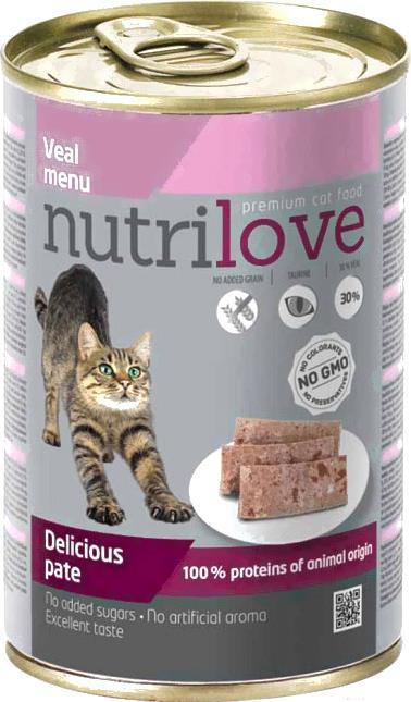 

Корм для кошек Nutrilove Pate Veal (400г), Pate Veal 400г