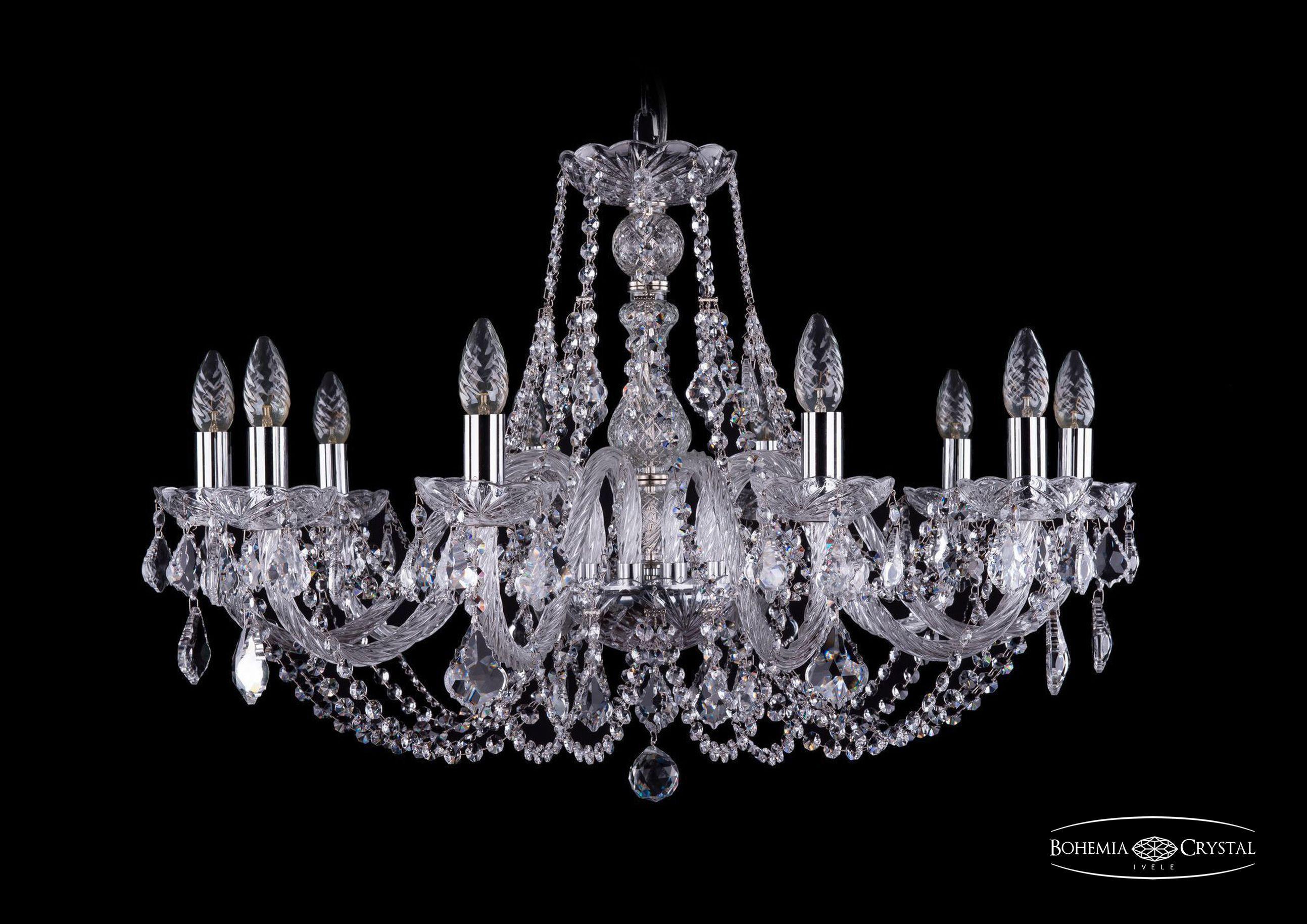 

Подвесная люстра Bohemia Ivele Crystal 1406/10/300/Ni/Leafs
