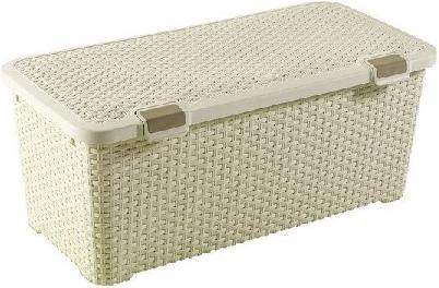 

Корзина для хранения Curver Rattan Style Trunk 72л кремовый [00712-885-00], Rattan Style Trunk 72л