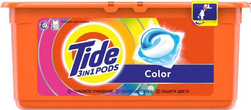 

Средства для стирки Tide Капсулы Color 30x24.8г, Color 30x24.8г
