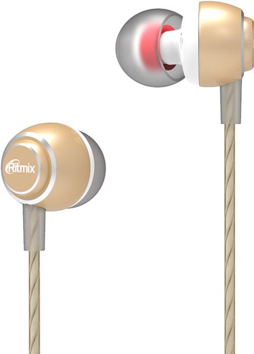 

Наушники с микрофоном Ritmix RH-150M (золотистый), RH-150M