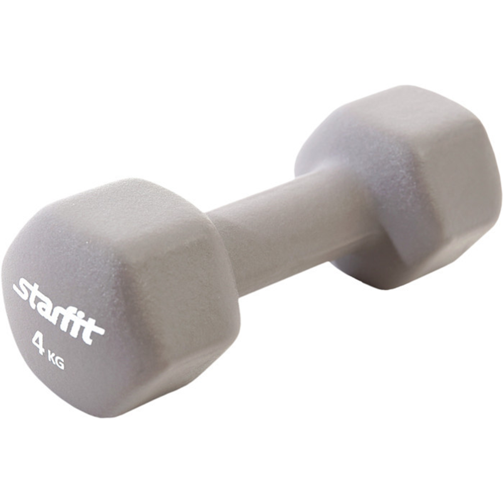 

Гантель цельная Starfit DB-201 4 кг серый, Гантель Starfit Гантель DB-201 4кг серый