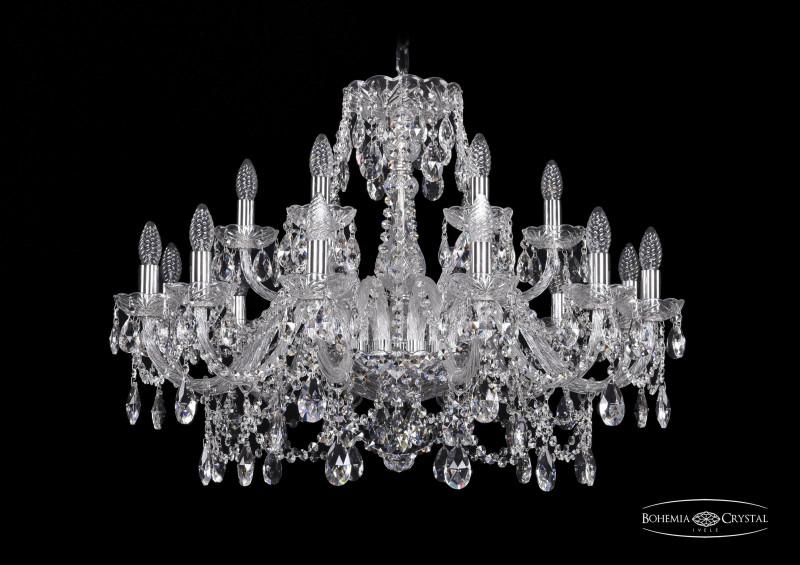 

Подвесная люстра Bohemia Ivele Crystal 1411/12+6/300/Ni