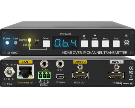 

Удлинитель по витой паре Shinybow SB-6800T, Shinybow Удлинитель HDMI по витой паре SB-6800T
