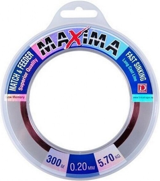 

Леска монофильная DRAGON MAXIMA MATCHFEEDER 300м. 0,28мм [007866], Леска монофильная DRAGON MAXIMA MATCHFEEDER 300м. 0,28мм 007866