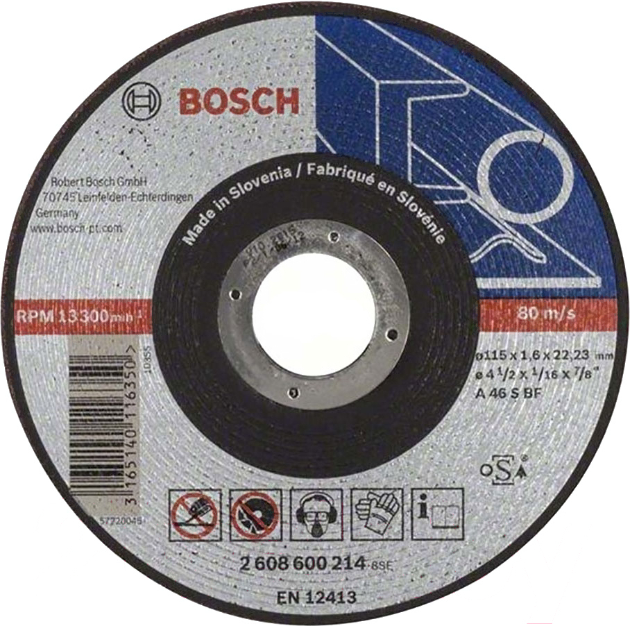 

Отрезной круг Bosch Expert for Metal D115 22,23 1,6 мм [2.608.600.214], Отрезной круг Bosch Expert for Metal D115 22,23 1,6 мм 2.608.600.214