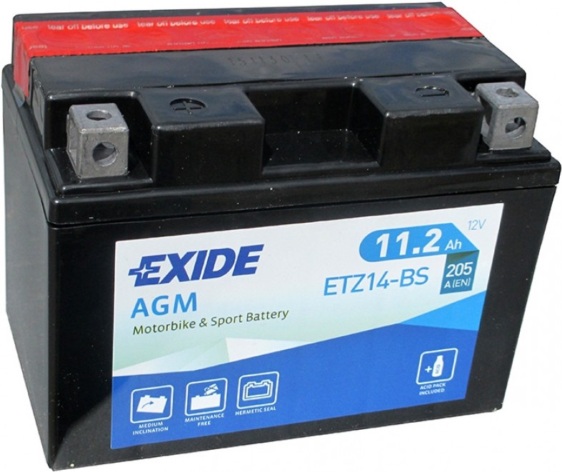 

Аккумулятор Exide Bike Maintenance Free ETZ14-BS 11.2а/ч