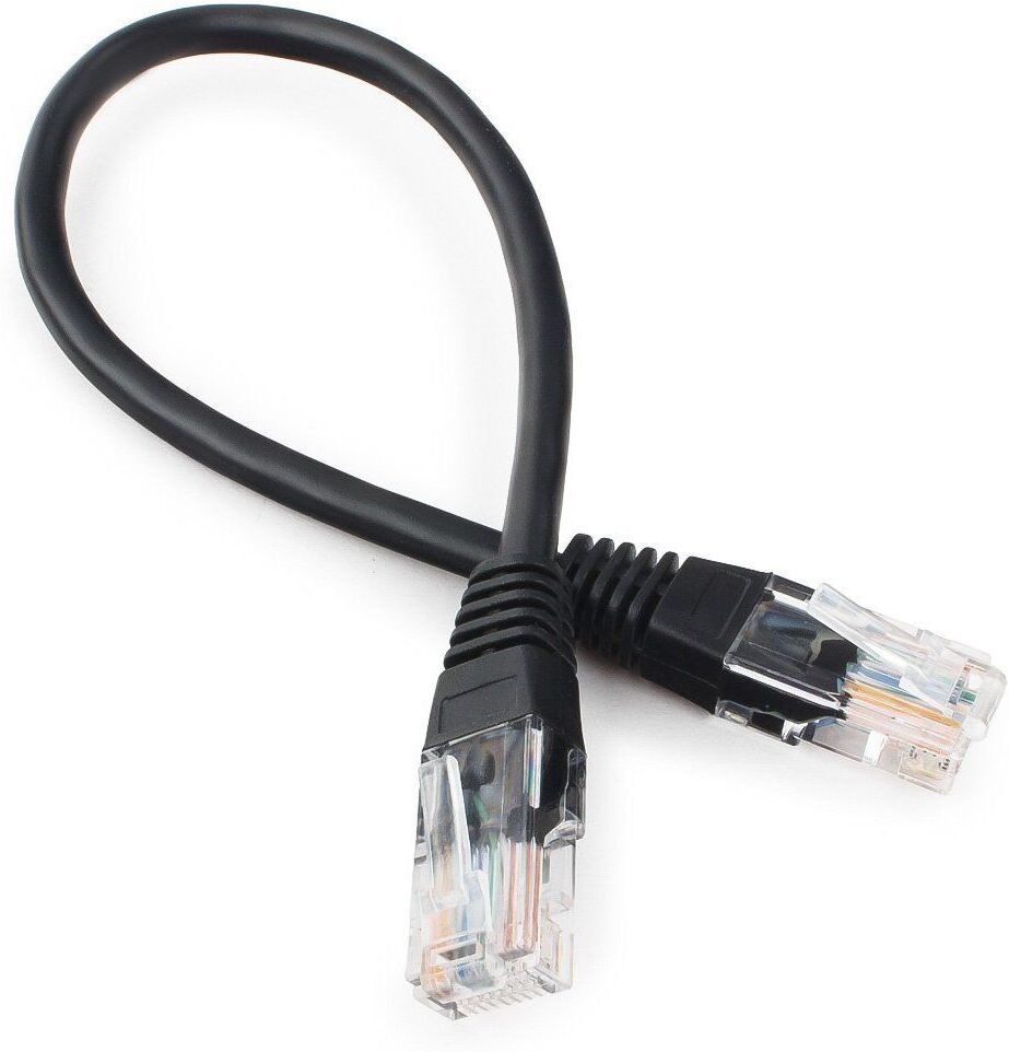 

Патч-корд Cablexpert PP12-0.25M/BK Black 0.25 м