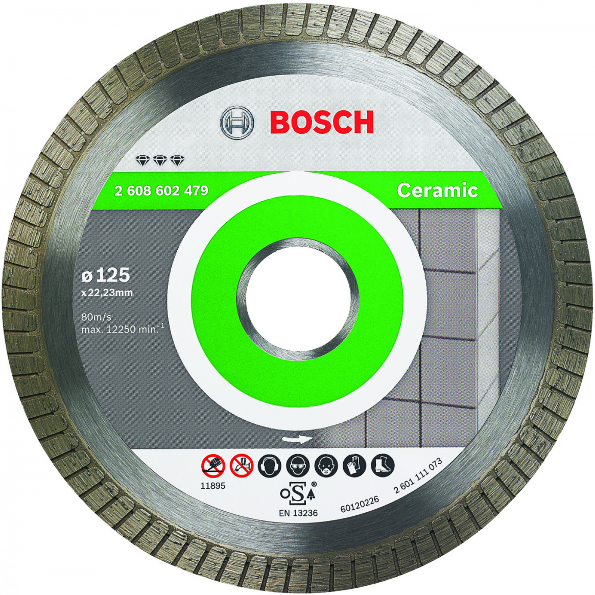 

Алмазный диск Bosch 2.608.602.479, Алмазный диск Bosch 125-22.23 Best for Ceramic 2.608.602.479