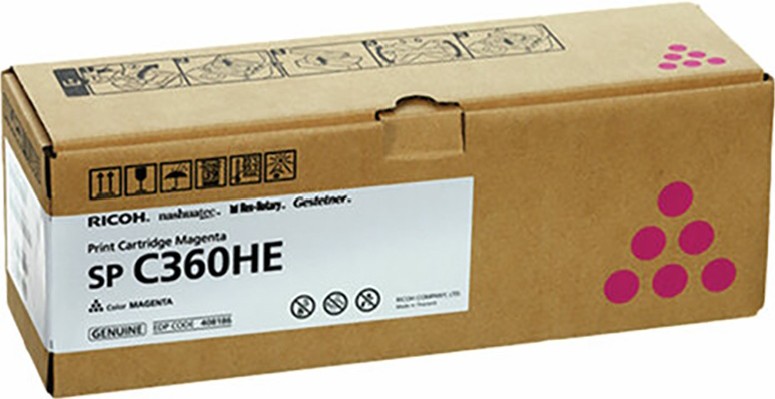 

Картридж Ricoh SP C360HE Пурпурный [408186], Картридж Ricoh SP C360HE 408186 Пурпурный