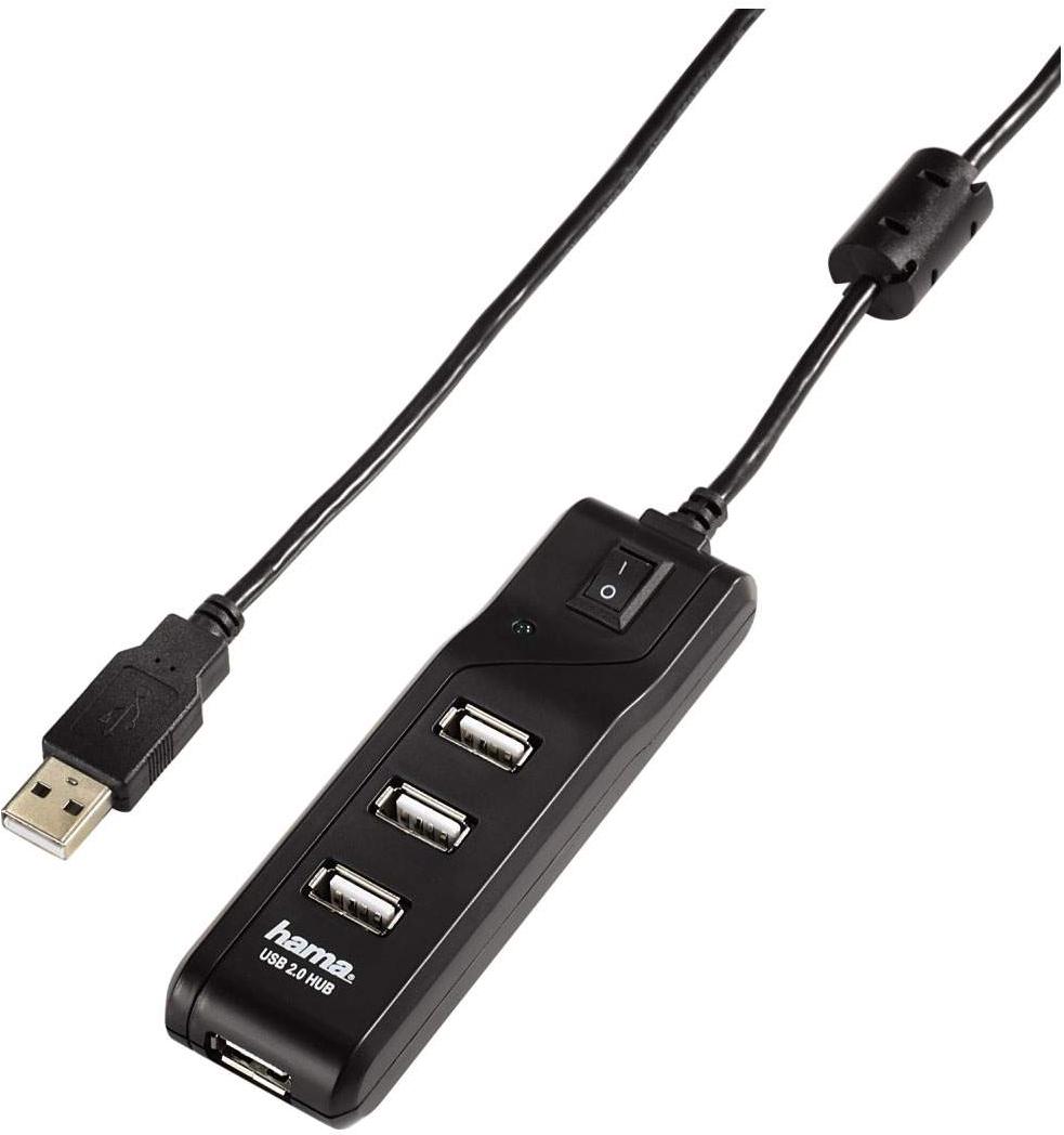 

Разветвитель для компьютера Hama Switch 00054590 черный, H-54590 USB 2.0