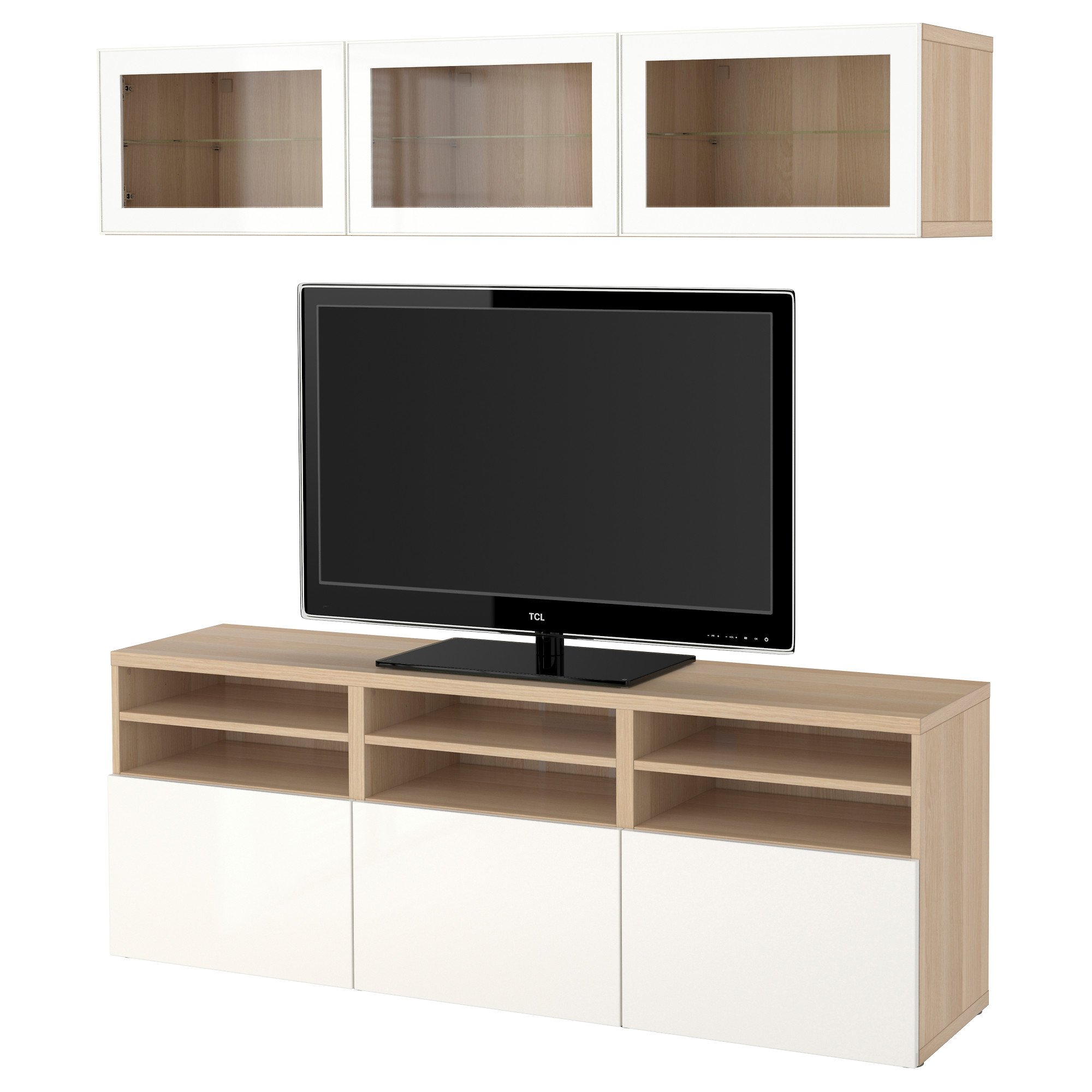 

Шкаф для ТВ, комбин/стеклян дверцы Ikea Бесто [392.498.58], Бесто