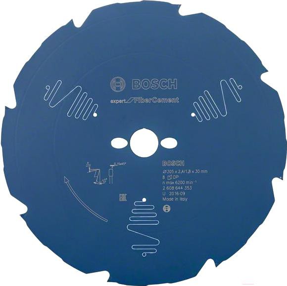 

Диск пильный Bosch 305х30/25.4 мм 8 зуб. expert for fibercement [2.608.644.353], Диск пильный Bosch 305х30/25.4 мм 8 зуб. expert for fibercement 2.608.644.353