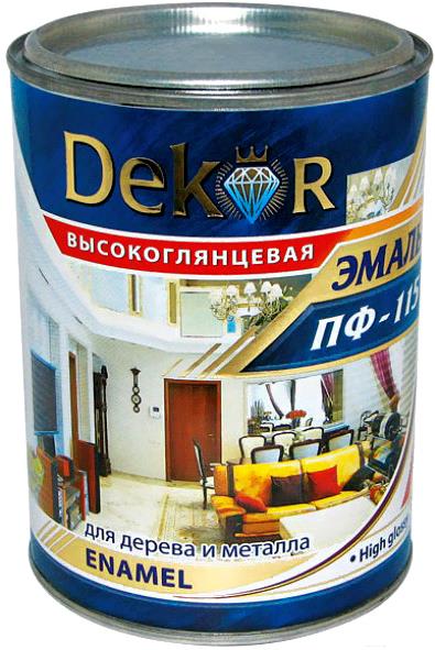 

Краска Dekor ПФ-115 400г желтый, ПФ-115 400г