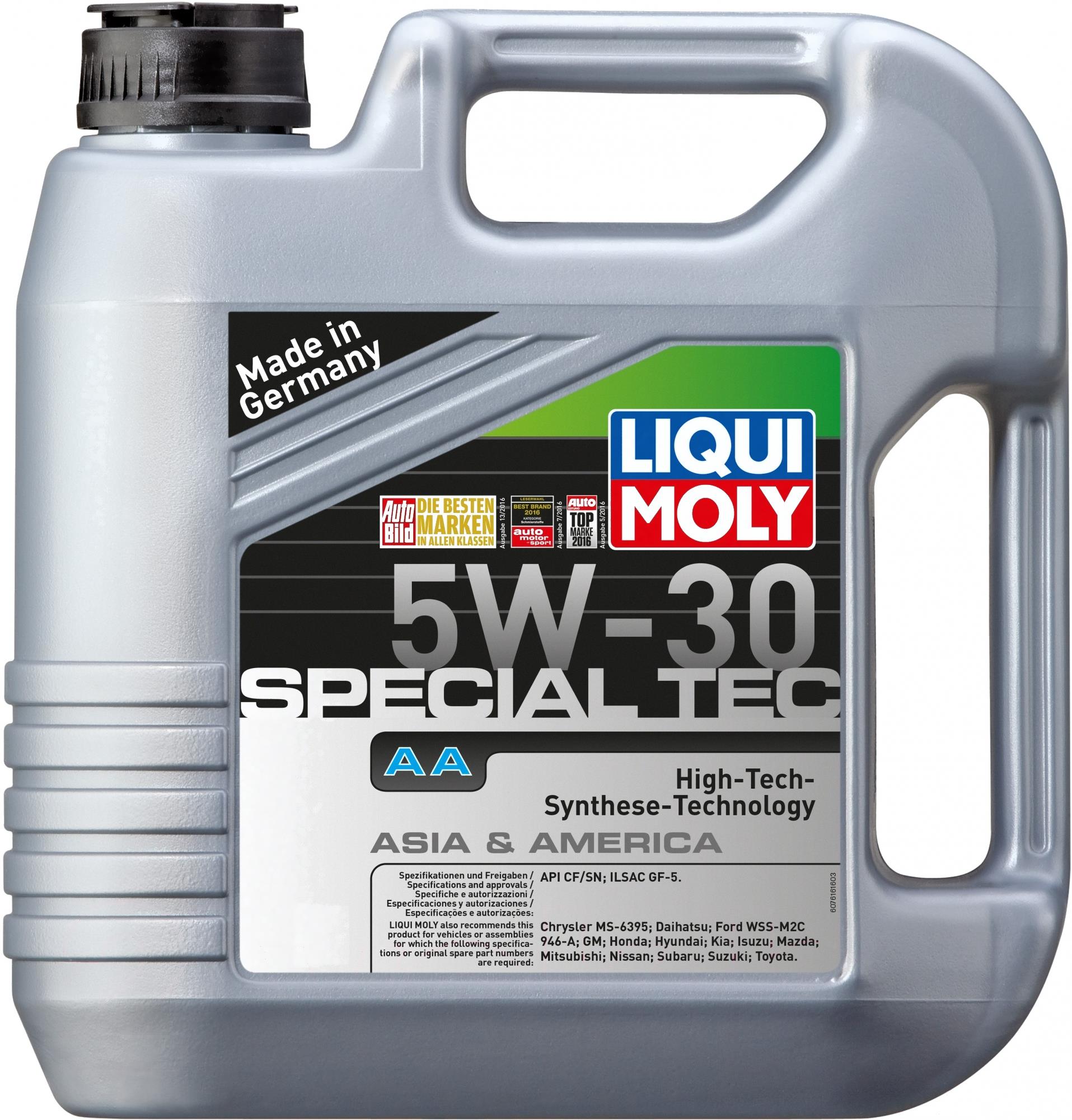 

Моторное масло Liqui Moly Special Tec AA 5W30 / 7616 4л, Special Tec AA 5W30 / 7616 4л