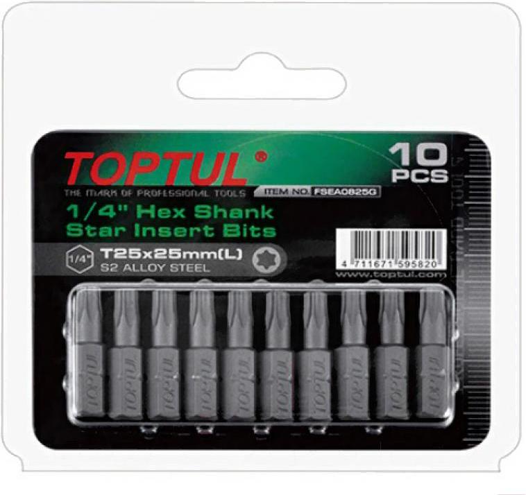 

Насадка слесарная Toptul TORX T9*25 1/4 [FSEA0809G], Насадка слесарная Toptul TORX T9*25 1/4 FSEA0809G