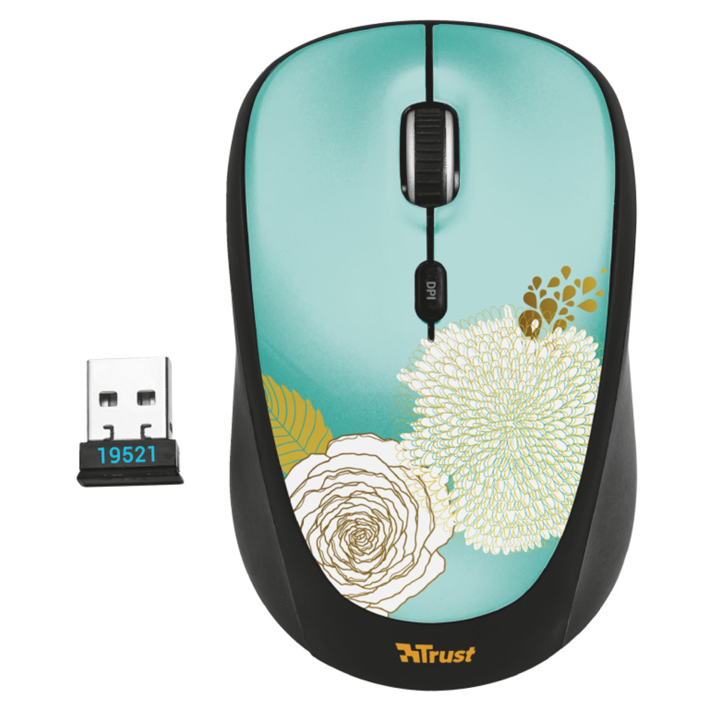 

Мышь Trust vi Wireless Mouse Flower / 19521, Yvi Wireless Mouse - flower