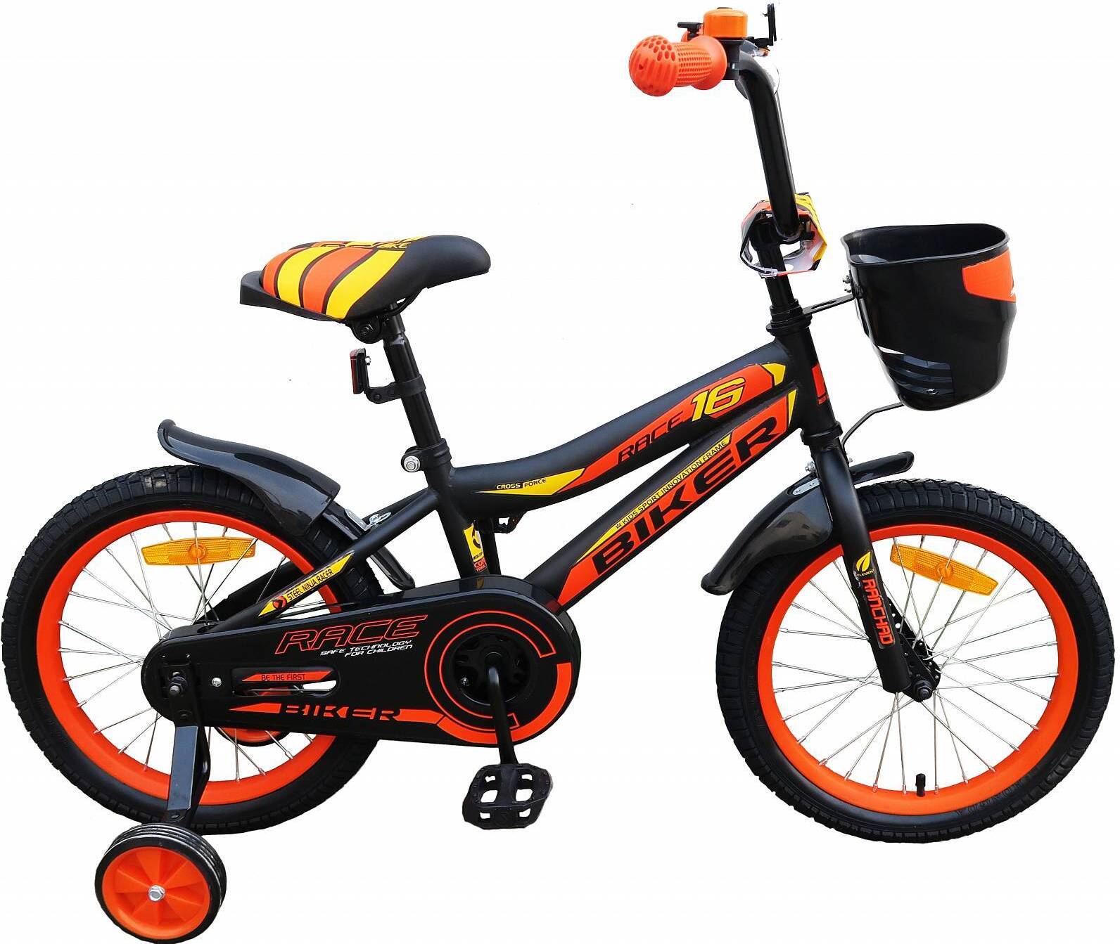 

Велосипед детский Favorit Biker 16'' черный/оранжевый 2019 [BIK-16OR], Детский велосипед Favorit Biker 16 (черный/оранжевый, 2020)