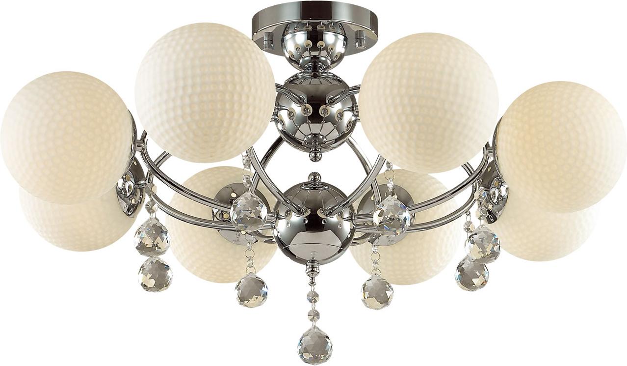 

Накладная люстра Odeon Light Jolly хром/белый/хрусталь [3953/8C], Jolly