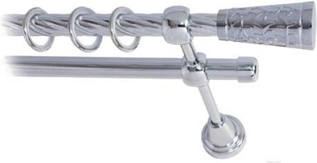 

Карниз Lm Decor Византия 066 2р витой 2.4м хром, Византия 066 2р витой 16мм 2.4м