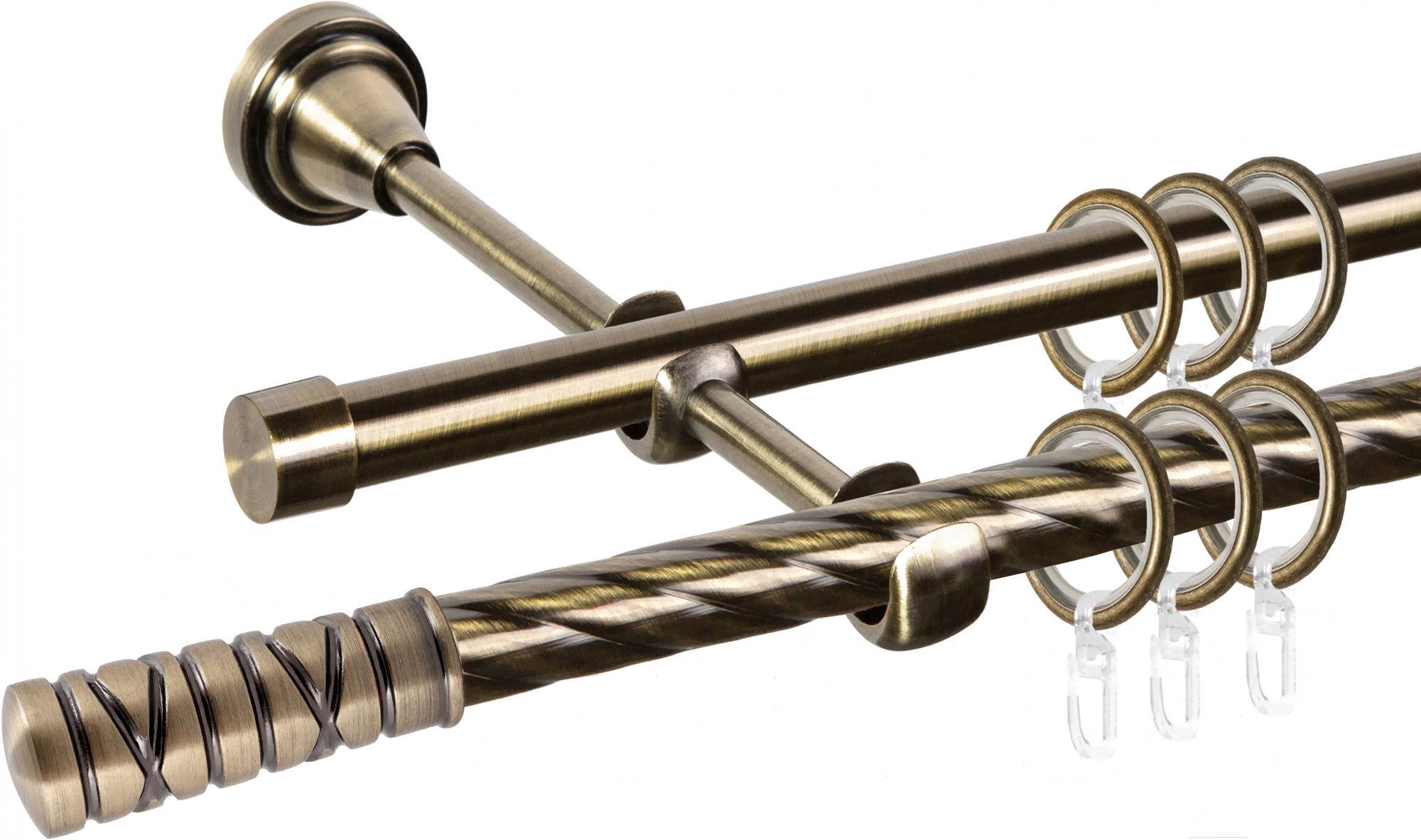 

Карниз АС ФОРОС Grace D16K/16Г + наконечники Торино 2.4м антик