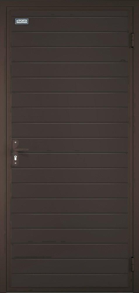 

Дверь входная el'Porta 98x205, левая миллениум цинк, 98x205, левая