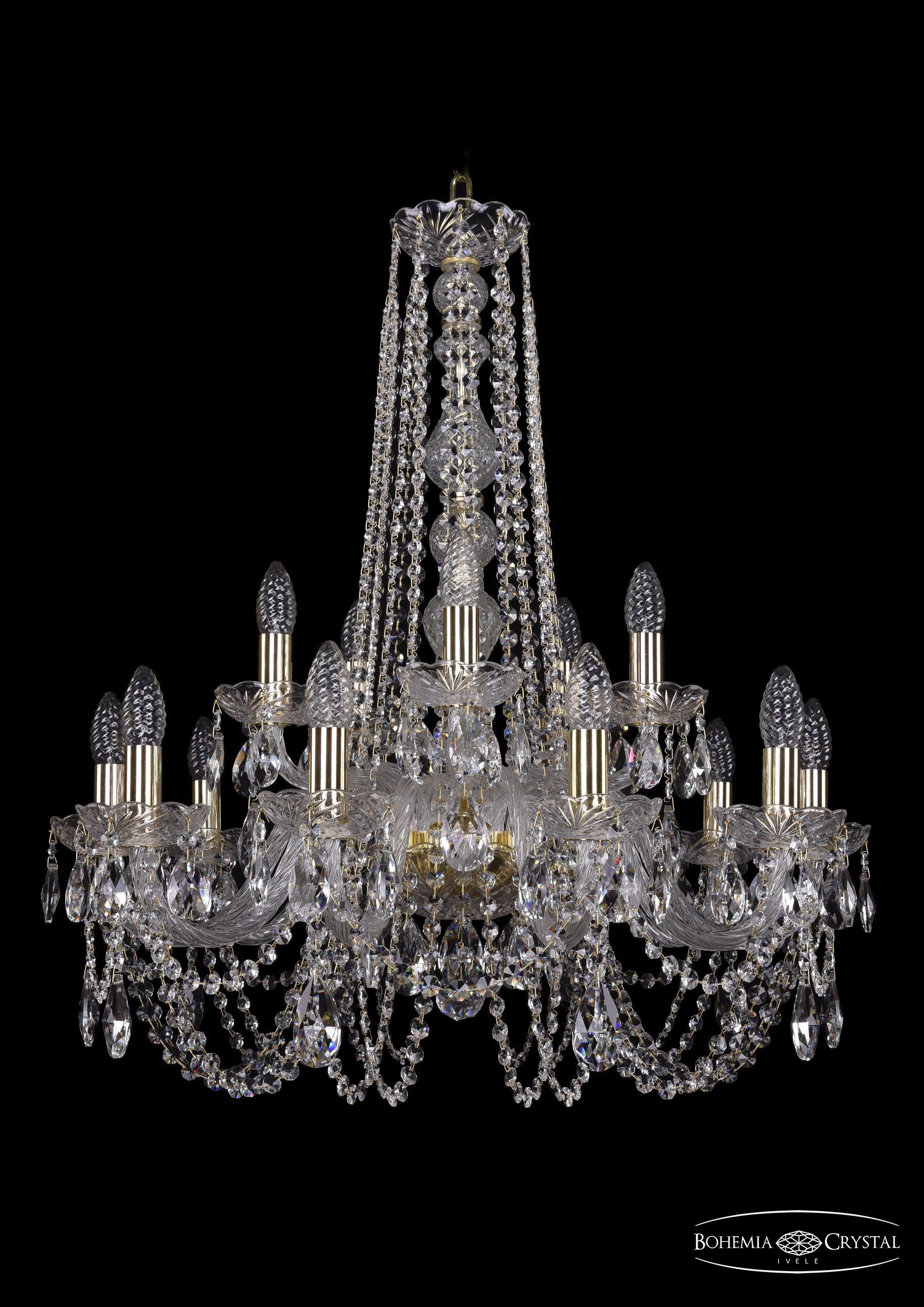 

Подвесная люстра Bohemia Ivele Crystal 1402/10+5/240/h-75/G
