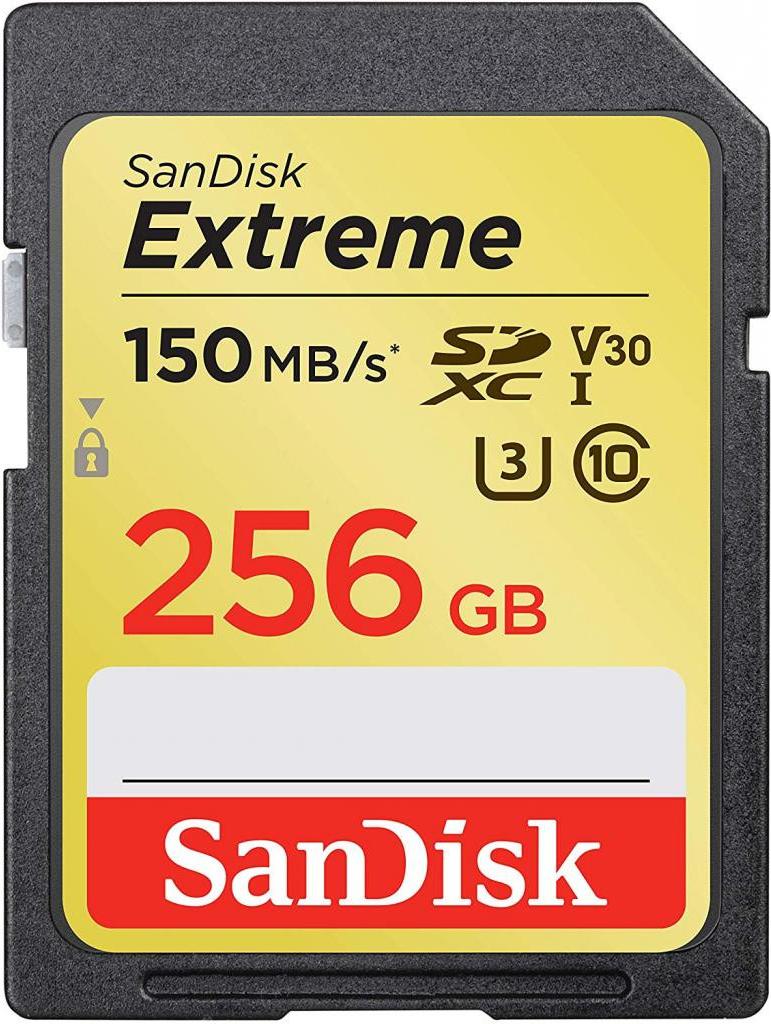 

Карта памяти SanDisk Extreme SDXC Card 256GB 150MB/s V30 UHS-I [SDSDXV5-256G-GNCIN], Extreme SDXC Card 256GB 150MB/s V30 UHS-I