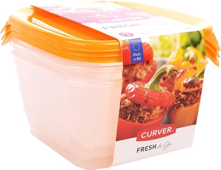 

Контейнер для СВЧ Curver FreshGo 3шт 1,2L желтый [182221], FreshGo 3шт 1,2L