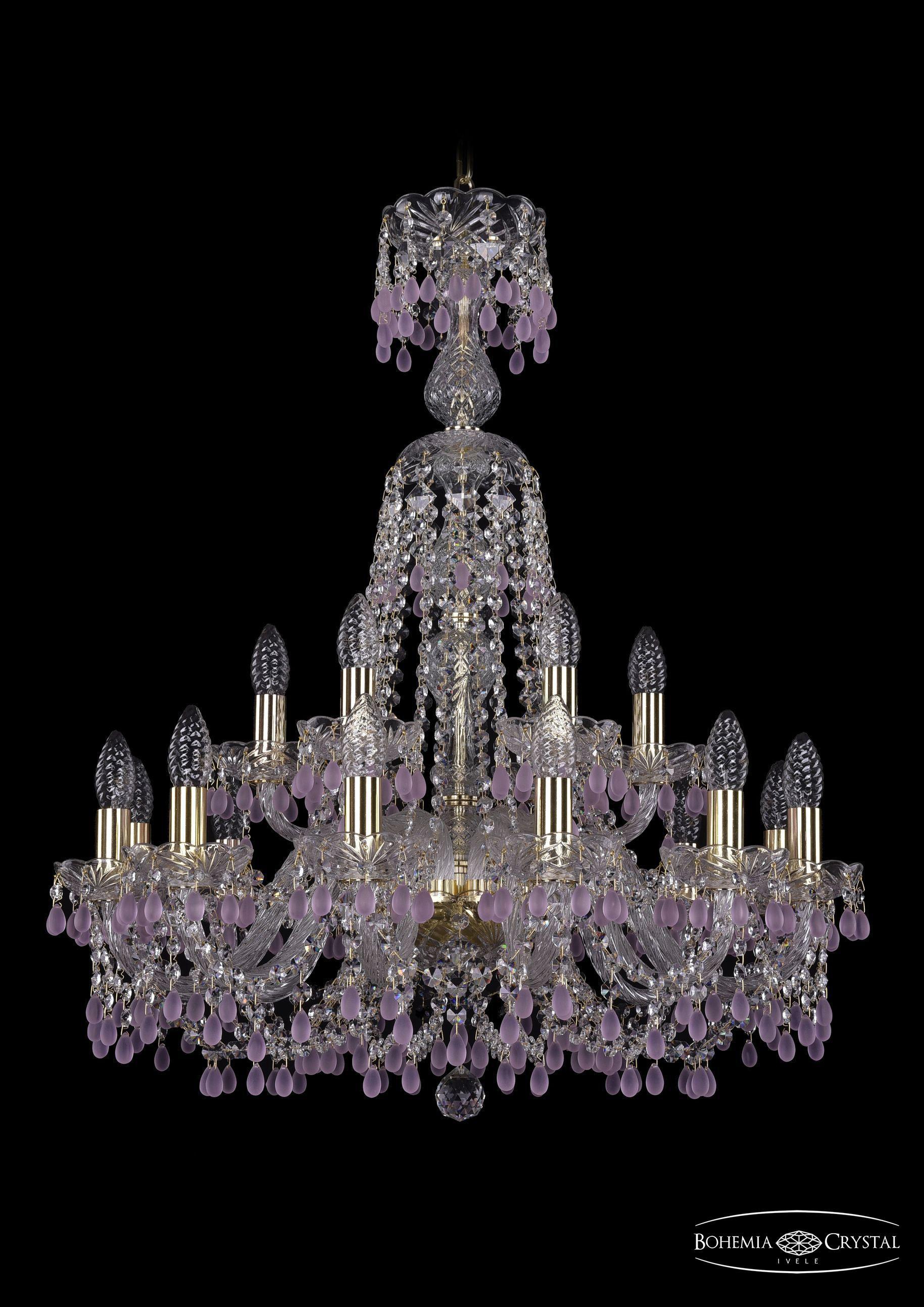 

Подвесная люстра Bohemia Ivele Crystal 1410/12+6/240/XL-80/G/V7010