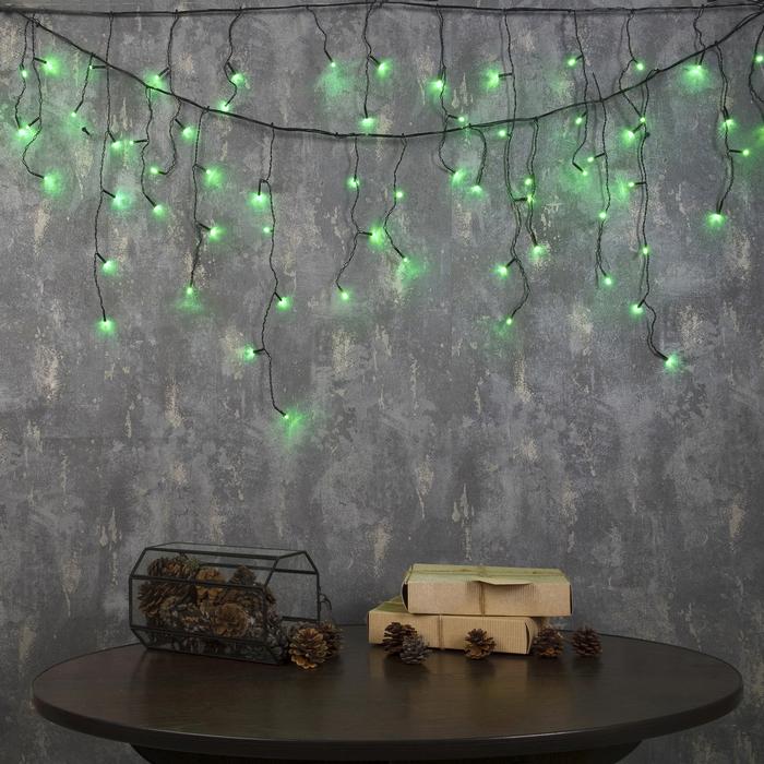 

Новогодняя гирлянда Luazon Бахрома 80 LED 3х0.5м зеленый [3556858], Бахрома 80 LED 3х0.5м