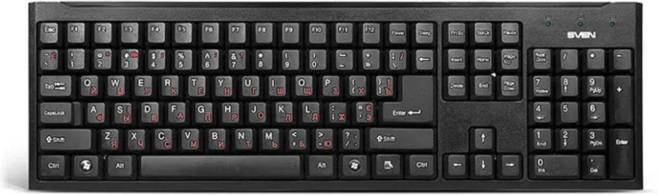 

Клавиатура SVEN Standard 303 USB+PS/2 черный, Клавиатура Sven Standard 303 USB+PS/2 черный