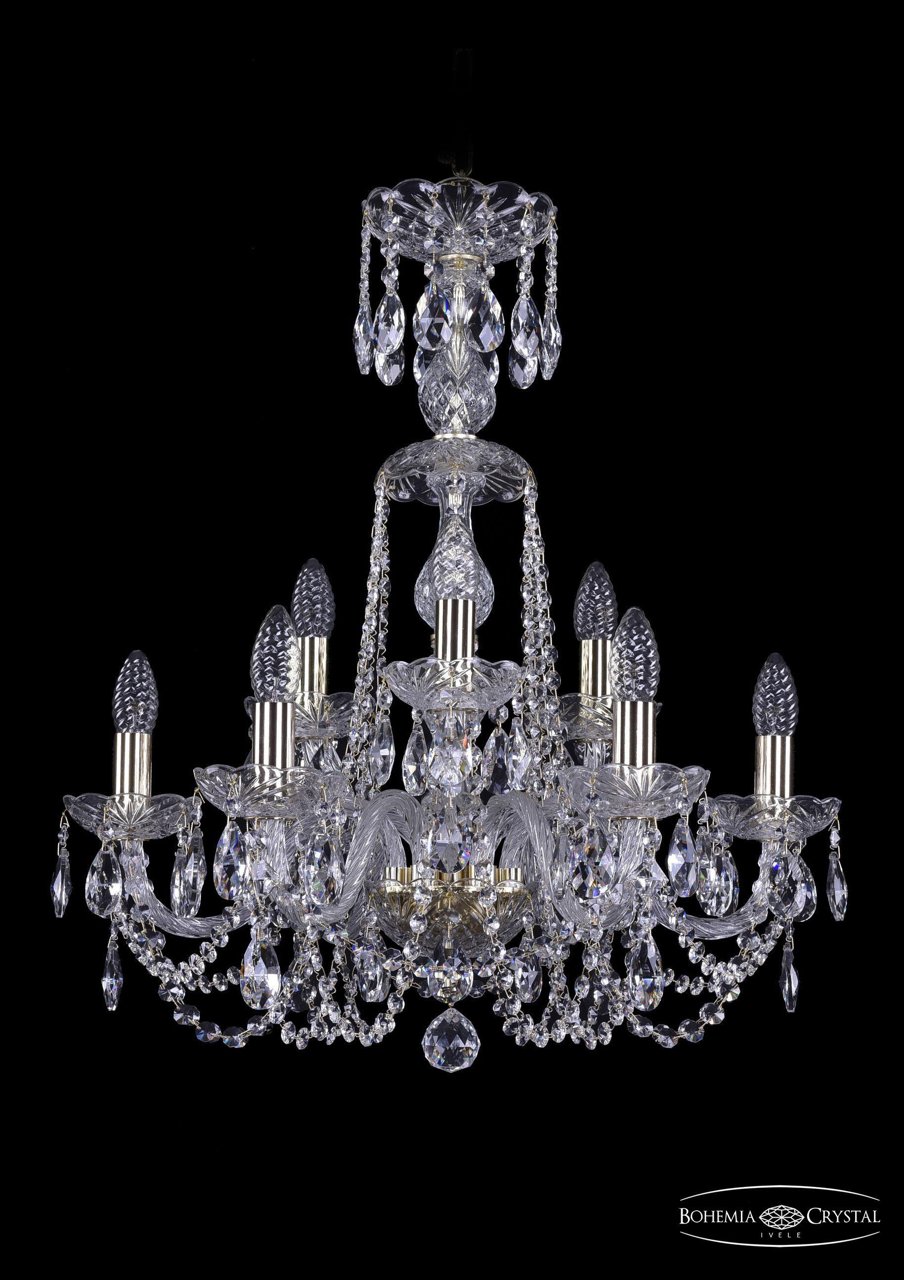 

Подвесная люстра Bohemia Ivele Crystal 1402/6+3/195/XL-64/G