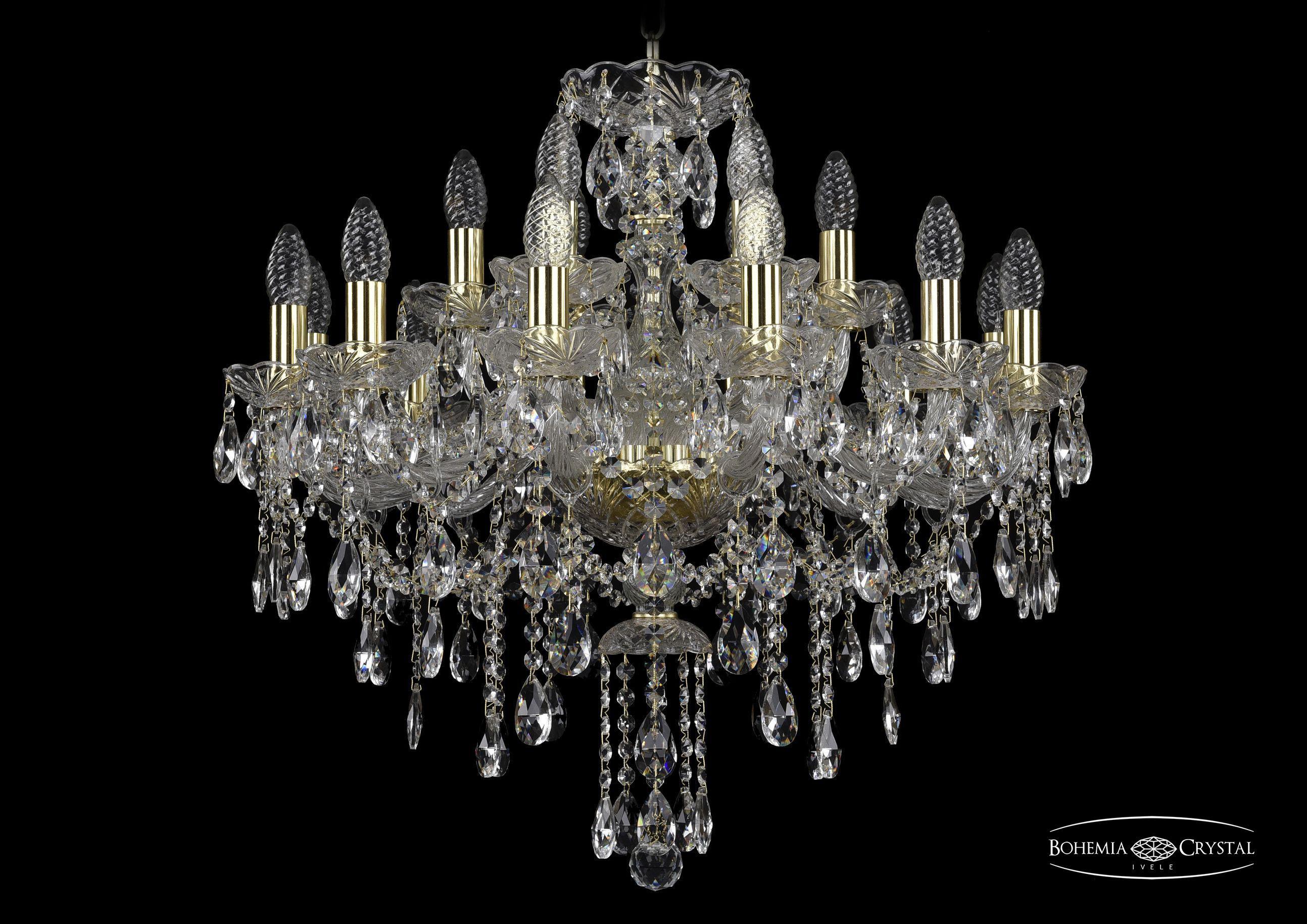 

Подвесная люстра Bohemia Ivele Crystal 1415/12+6/220/G