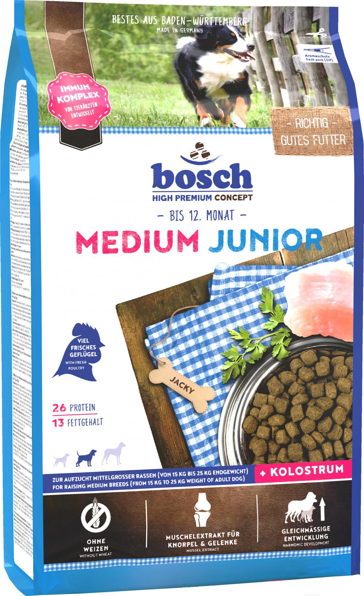 

Корм для собак Bosch Petfood Medium Junior 1кг