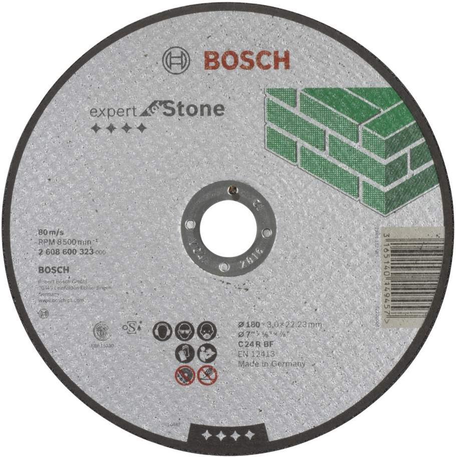 

Отрезной круг Bosch КАМЕНЬ 180Х3 мм 2608600323, 180х3.0х22мм Expert for Stone