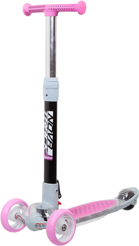 

Самокат Novatrack RainBow Pro Transparent 120PROT.RAINBOW.PN20 (розовый/серый)