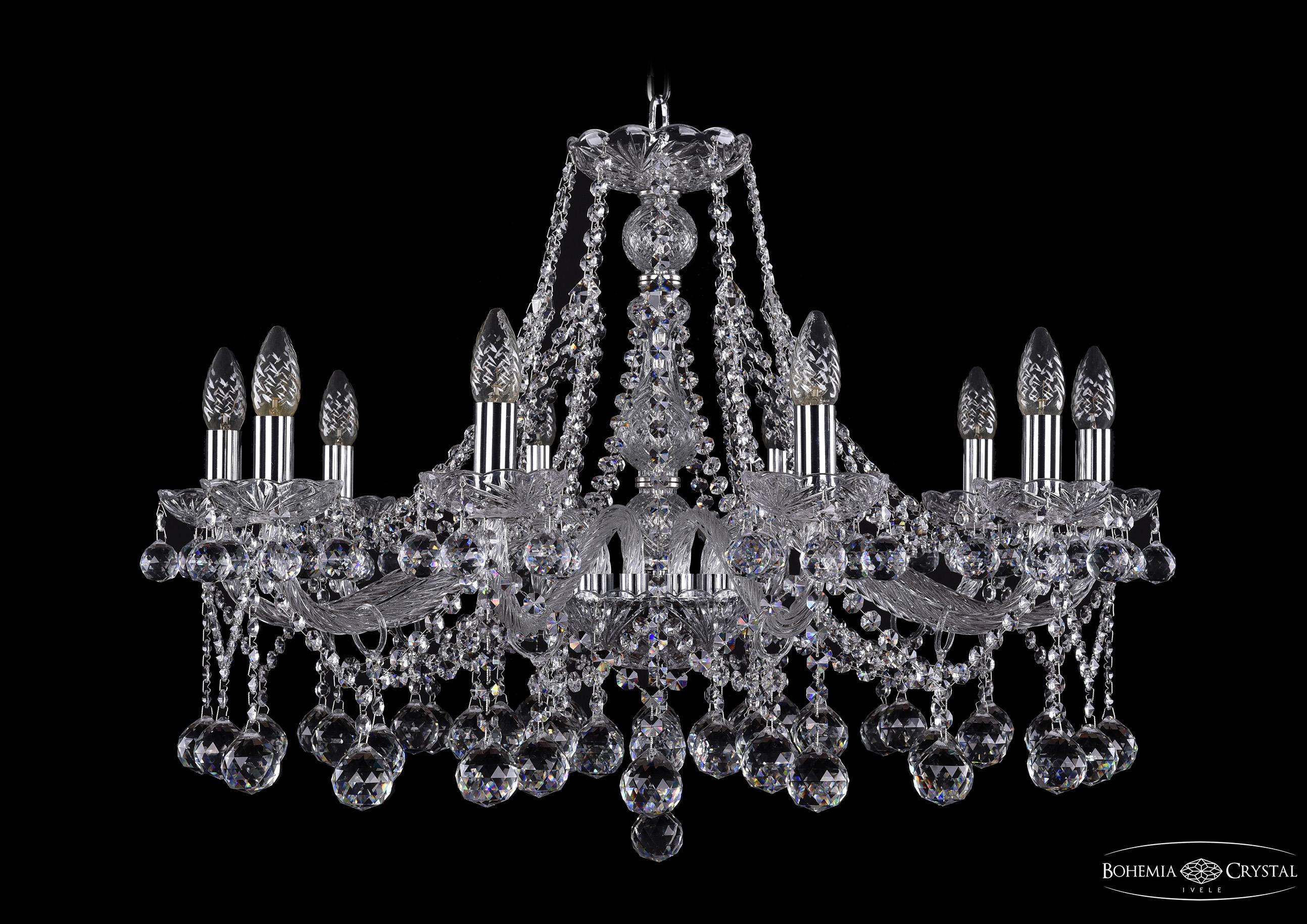 

Подвесная люстра Bohemia Ivele Crystal 1413/10/300/Ni/Balls